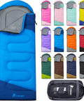 Lightweight Adult Sleeping Bag For Camping And Backpacking, Water Resistant And Machine Washable, Three Season Comfort From 50 To 80 F, Perfect For Spring Summer And Fall Trips, Long 7 Foot Length For Tall Hikers, Totally Cozy Blue in various colors