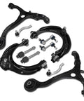 Top Grade Frenzybro Front Suspension Control Arm Kit With Ball Joints And Tie Rods Replaces K641112 K641113 51360Ta0000, black steel arms and links