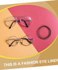 Replaceable Eyeglass Repair Thread For Half Rim Glasses No Tool Needed Scratch Resistant Easy Install DIY Fix Kit For Quick Repairs Home And Shop Use Reliable Glasses Accessory For Quick Fixes shown with half-rim eyeglasses.