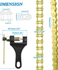 Dimensions of Gold 530 Chain Kit With 120 Links, Universal Fit For 50cc-212cc Motors, showing chain and breaker tool