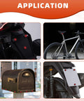 Six Pack Red Reflective Motorcycle License Plate Bolts And Nuts Kit With M5 Round Screws for visibility on bike and mailbox