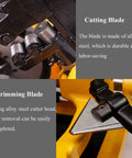 Heavy Duty Electric Pipe Threader Machine For Construction 220V 750W showing alloy steel cutting and trimming blades.