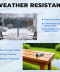 Heavy Duty Outdoor Pocket Hole Screws Set One And A Quarter Inch Coarse Thread Blue Coated Weather Resistant