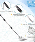 Beach Day Must Have Sand Sifter Set With Telescoping Handle Angled Scoop For Easy Digging Reinforced Stainless Steel Head Kid And Adult Friendly Sand Shovel With Bags, showing product details.