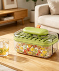 Go To Press Type Cold Block Mold Nonstick Ice Trays With Secure Lids Easy Release Freeze Tray For Perfect Cocktail Cubes No Sweat Hydration Smooth Cooling Party Ready on a wooden table.