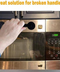 Sleek Aluminum Fridge Door Handle With Self Adhesive Mount No Drill Needed For Easy Kitchen Appliance Upgrade And Rental Friendly Installation on microwave.