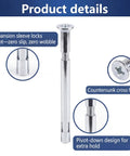 50 Pack Heavy Duty 3/8 X 4 Inch Flat Head Sleeve Anchors For Flush Mounting Sliding Tracks Sills And Frames In Concrete With Smooth Finish close-up of expansion sleeve and countersunk head for secure mount.