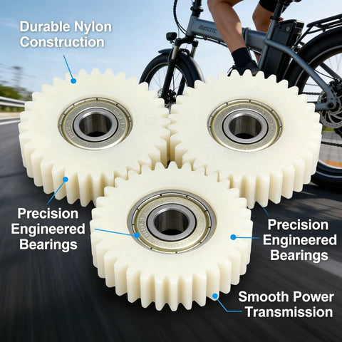 Beefy E Bike Motor Gear Set With Planetary Drive 36 Tooth Nylon Gear 38Mm Outer Diameter 12Mm Thick 8Mm Bearings Wheel Hub Compatible