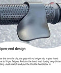 Heavy Hitter Motorcycle Throttle Assist Cruise Controller Handlebar Comfort Palm Grip Accelerator Helper 2 Piece Set close-up on grip design.