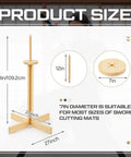 43 Inch Solid Pine Kendo Tameshigiri Practice Cutting Stand Real Deal Heavy Duty Wooden Dummy Holder For Katana Training