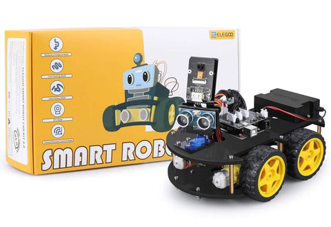 R3 Smart Robot Car Kit V4 For Arduino Hands On STEM Education Bundle For Kids And Teens with box and assembled car