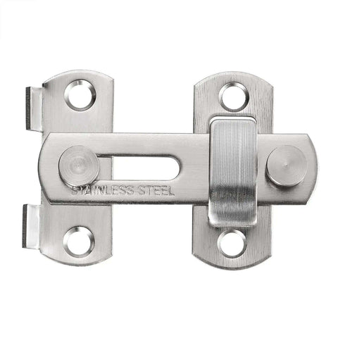 4 Pack Brushed Nickel Stainless Steel Barn Door Latches 2.75 x 2.02 Inches Gate Lock for Barn Gate Bi-Fold Sliding Doors
