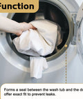 Person placing laundry in washer with Heavy Duty Front Load Washer Door Gasket Seal Grey Replacement For Compatible Front-Load Washers