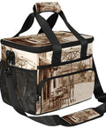 Insulated Picnic Backpack With Large Capacity For Food And Drinks Portable Lunch Bag, black strap, side mesh pocket