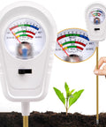 3 In 1 Soil Test Kit With Moisture Meter PH Meter And Fertility Tester For Garden, Lawn, Farm And Indoor Outdoor Use, Quick And Accurate Soil Diagnostics For Home Growers In Lace Elegance White.