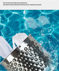 Built-in stainless steel drain bucket in water, part of Mini Portable Washer With Bionic Hand Wash Motion, built for apartment use.