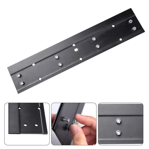 16 Inch Sheet Metal Bender for HVAC Ductwork and Roofing Panels Hemming Forming, close-up of steel construction and adjustment bolts