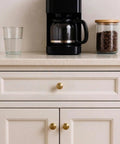 Dope Champagne Bronze Cabinet Knobs 10 Pack Round Ball Pulls For Kitchen And Bathroom Cabinets on white drawers
