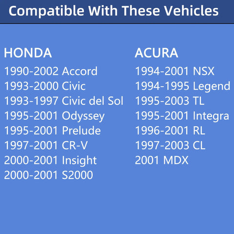Image listing Honda Gas Cap Replacement 17670-SM4-A04 Fuel Cap compatibility with various Honda and Acura vehicle models.
