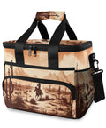 Insulated Lunch Bag With Shoulder Strap, Durable Cooler Tote featuring desert landscape, 15L capacity, tear resistant waterproof exterior