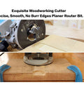 CNC Spoilboard Surfacing Router Bit With Half Inch Shank And Two Inch Cutting Diameter For T-Slotting And Slab Flattening in use