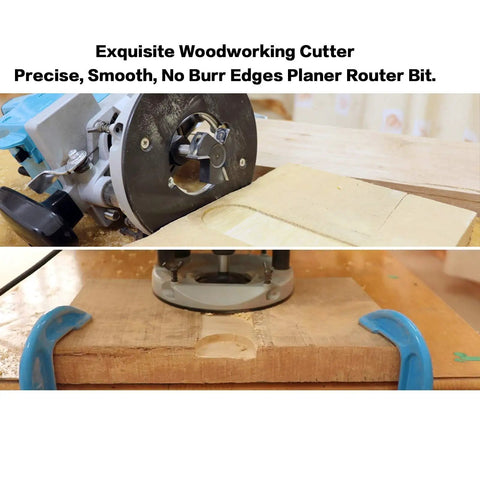 CNC Spoilboard Surfacing Router Bit With Half Inch Shank And Two Inch Cutting Diameter For T-Slotting And Slab Flattening in use