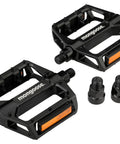 Mountain Bike Pedals Set Of 2 Lightweight Alloy Replacement Pedals With Reflectors In Black Durable Build Fits One Half Inch Or Nine Sixteenths Cranks