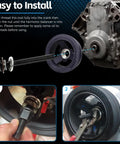 Gearhead Grade Harmonic Balancer Puller And Installation Tool Set For LS Engines with crank installation demonstration.