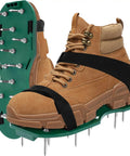 Spiked Lawn Aerator Shoes With Adjustable Straps For Easy Yard Aeration Do It Yourself Dope Garden Tool Reusable Plastic Sandals, size 29.5x13x3.2 cm