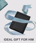 Ridiculously Sleek Slim RFID Blocking Wallet For Men With ID Window Front Pocket Bifold Card Holder Minimalist Money Organizer