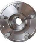 Front view of Set Of 2 Front And Rear Wheel Bearing Hub Assemblies With Encoder And ABS For 2008-2019 Cadillac CTS, 2010-2015 Chevy Camaro