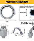 Three Quarter Inch Four Foot Liquid Tight Electrical Conduit Kit With Flexible Pro Grade Non Metallic PVC Conduits And One Straight And One 90 Degree Fitting Includes Pipe Straps For Easy Wire Pulling And Durable Indoors And Outdoors
