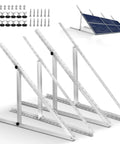 4 Pack 45 Inch Adjustable Solar Panel Tilt Mount Brackets With Foldable Legs For 45 Inch Panels, Beefed Up 2400Pa Windproof Stand Kit