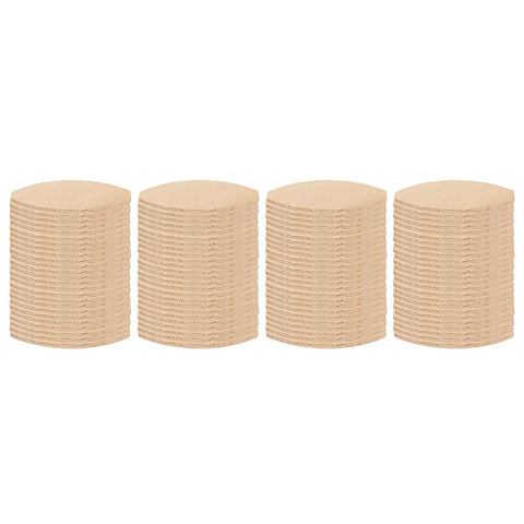 Image of 100 Pack Wood Joining Biscuits For Stronger Joinery And Glue Bonding Size 0 Pro Grade Solid Wood Biscuits stacked in columns.