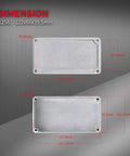 Top and bottom view of 3 Pack Durable Aluminum Guitar Effect Pedal Enclosures 125B 1590N1 Stomp Box Unfinished Metal Case dimensions