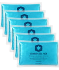 Six Hot And Cold Gel Packs 3x5 Inches Reusable Ice Packs for Injuries Headaches Joints and Fever Relief Puncture Proof Material