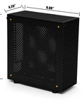 Front view of Mini CNC Aluminum ITX PC Case For Low Profile GPUs Quiet High Airflow Durable Aluminum Alloy Frame Compact Workstation Chassis