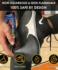Applying Anti Slip Grip Spray For Shoes And Sports Gear That Boosts Traction On Indoor Courts, 120 ml bottle in hand