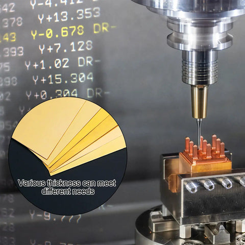 8 Piece Brass Shim Stock Set With 6 Inch By 3 Inch Sheets In 0.001 0.002 0.004 0.006 0.008 0.012 0.016 0.02 Inch Thickness for DIYers