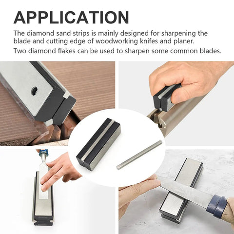 Top Shelf Four Sided Sharpening Stone With Slick Removable Block And Diamond Sand Strips Grit 300 Through 1000 for woodworking knives.