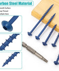 101 Piece Pocket Hole Screws Kit With Square Drive For Exterior Wood Projects, Pro Grade Size Eight By One And A Half Inch