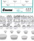Awesome 120 Piece Silicone Plug Assortment Kit With Nine Sizes For Cars And Furniture. Grey snap-in hole plugs in organizer, 3mm to 16mm