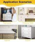 Pink Rose Quartz Cabinet Knobs 2 Pack With Brushed Brass Base Natural Crystal Drawer Pulls pictured on nightstand and tables