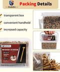 4 Inch Wood Screws 200 Piece Set For Deck And Fence Projects Exterior Construction Screws With Rust Resistant Box