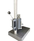 Portable Ultrasonic Hardness Tester With Sturdy Test Stand And Fine Probe 1kgf Load on strong mounting base with adjustable height.