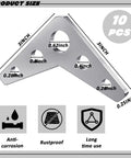 Badass Heavy Duty Weld On Gusset Plates 10 Pack 3X3 Inch Steel Triangle Tabs 1 4 Thick Five Hole Reinforcement Brackets