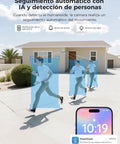 5MP Wireless PTZ Security Camera System With Indoor And Outdoor IP66 Weatherproof Cameras 4K 10CH NVR tracking motion detection