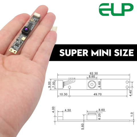 Person holding Dope 8MP USB Webcam With Built In Microphone For PC And Raspberry Pi Ultra HD 3264x2448 64 Degree No Distortion Lens