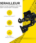 8 Speed Compact Multi Shift Cycling Groupset Kit With Rear Derailleur Shifters 11 To 42T Cassette 116 Link Chain Shift Housing For Mountain Bike Drivetrain Upgrade Ride Ready derailleur with limited slip clutch