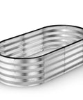 Open Base Galvanized Raised Garden Bed For Backyard Gardening 4 By 2 By 1 Ft Planter For Vegetables And Flowers Large Metal Garden Box Silver